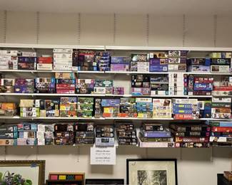 Puzzles - there were some also in a closet - so fear not, while we sold A LOT on Friday, there will still be plenty to choose from on Saturday 