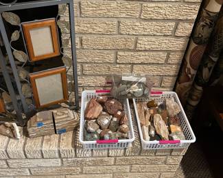 Sample of various indoor rock collection items