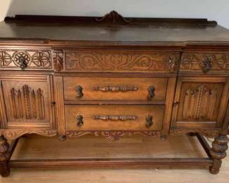 Antique Sideboard Buffet 