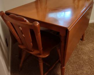 Drop Leaf Cochrane's Driftwood Table that is a drop leaf table when not in use