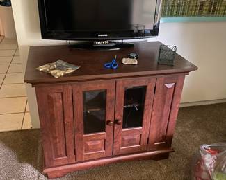TV with TV Stand Cabinet