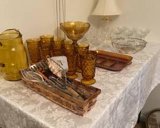 Vintage Amber Glassware