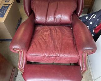 Burgundy Leather Reclining Chair