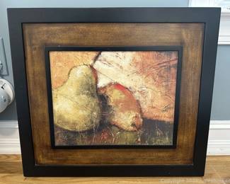 Framed Abstract Print of Pears