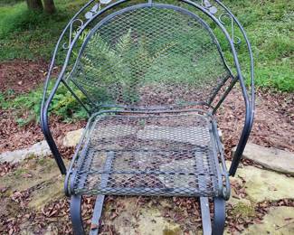 Nice Iron Outdoor Barrel Back Dining Patio Chair