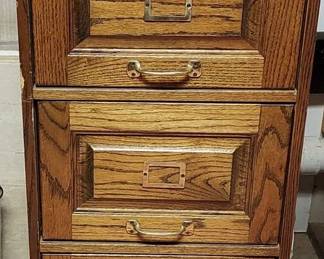 Nice Mid Century 3 Drawer Wooden File Cabinet