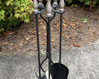 Uniflame 5 Piece Black Fireset with Ball Handles