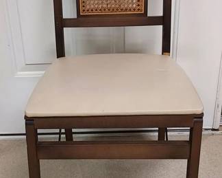 Vintage Folding Stakmore Mid Century Cane Back Chair
