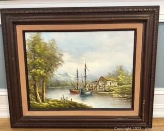 Vintage Oil Painting Signed by L Salcido