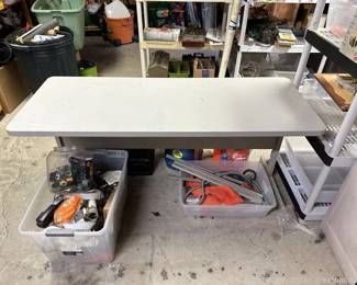 Large Gray Work Table