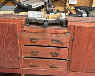 Porter and Cable Laser Saw on Rolling Station