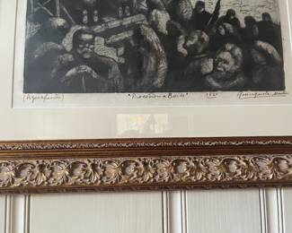 "Aguafuertes"  "Procesion a Bordo" "1970"  Quinquela Martin artist.