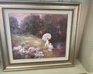 $140. Signed print.  Monetesque 32" w x 29"