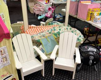 $160. Pottery Barn pair of Adirondacks.