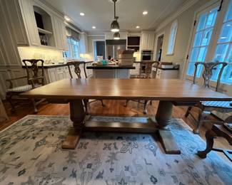  Ballard Designs Kyra hand-knotted wool rug.  $700 as found   8' x 10'