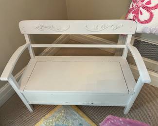 $140  Child's bench with storage.   32.1"w x 13"d x 25"h