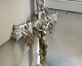 $360. Large Antique metal cross