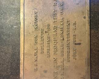 Brass USN Plaque