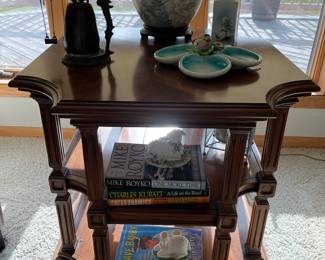Wood end table