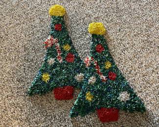 Melted popcorn Christmas trees