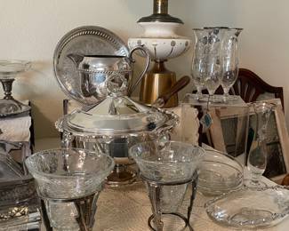 She liked her glass.  And she liked her silver.  So is anyone surprised that we’ve got a lot of silver rimmed glass?