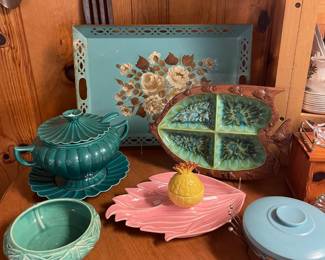 The Mid Century pottery in this house was amazing.  Every other cabinet or box we opened was like Christmas morning in the Upper West Side in 1963.  