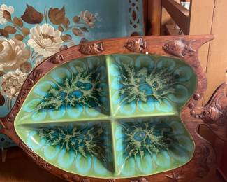 I was enchanted by this plate the first time I saw it.  Nothing in my house is vey….fishy.  The colors are stunning for sure, but like, the fish - I both hate and love them.  The fact that plate is shaped like a fish but also has fish around the plate.  Also it’s a weird shape to serve fish in so it’s not even for fish.  And yet, I still love it.