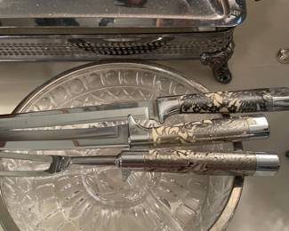 The silver on these carving knives is so thin it’s ridiculous.  