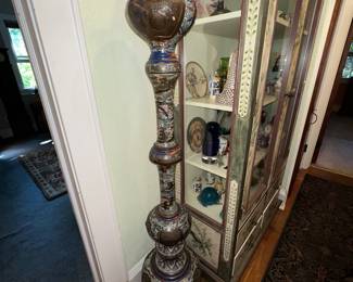 Japanese Antique Champleve Floor Lamp