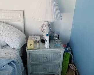 Wicker nightstand