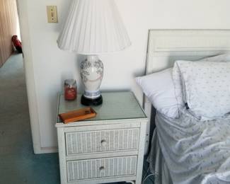 Wicker nightstand - two available