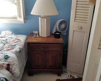 Sturdy wood nightstand
