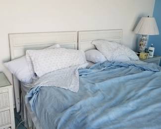 Twin beds converted to a king bed