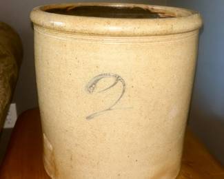2 gallon salt glaze crock