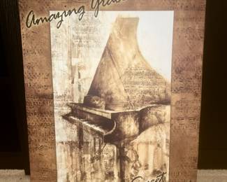 Amazing Grace canvas wall hanging