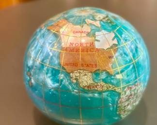 World globe gem paperweight