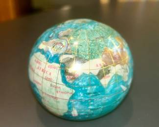World globe gem paperweight