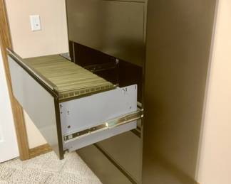 Side view of large file cabinet