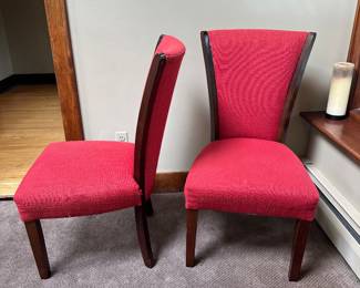 BUY IT NOW! $60 EACH. Red Upholstered Chairs by Hekman