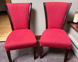 BUY IT NOW! $60 EACH. Red Upholstered Chairs by Hekman