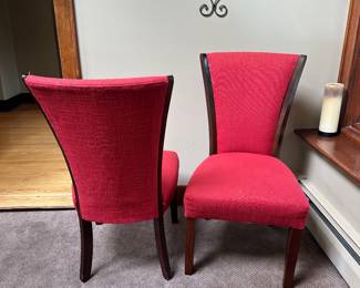 BUY IT NOW! $60 EACH. Red Upholstered Chairs by Hekman