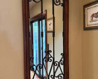BUY IT NOW! $150. Vintage Spanish Wrought Iron and Wood Mirror.