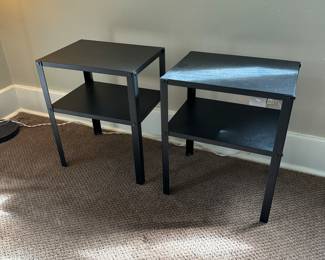 Pair of Black Knarrevik Side Tables by Ikea