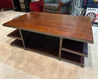 Vintage Rosewood and Chrome "Tribeca" Coffee Table by Williams Sonoma 