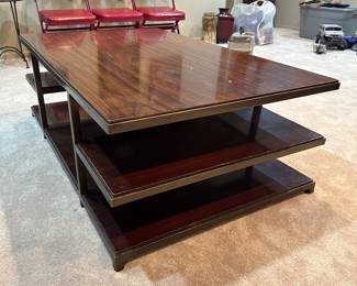 Vintage Rosewood and Chrome "Tribeca" Coffee Table by Williams Sonoma 