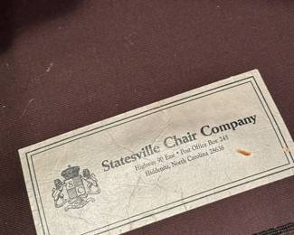 Upholstered Armchair by Statesville Chair Company. 2 Chairs Available.