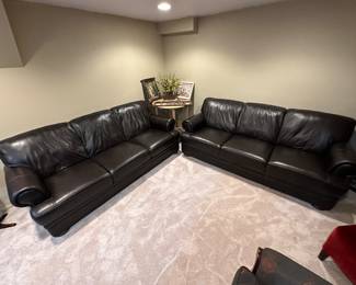 BUY IT NOW! $700 ea. Black Leather Sofas by Chateau D'ax.