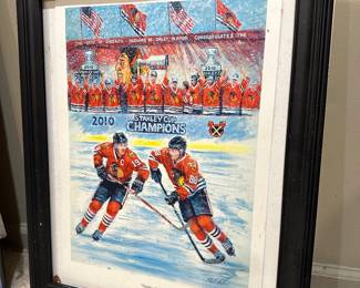 Patrick Kane and Jonathan Toews Framed Artwork