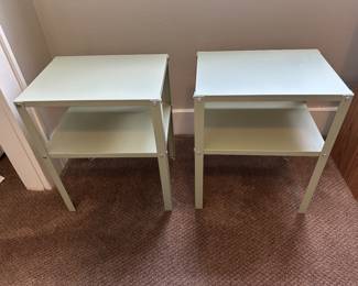 Pair of Light Green Knarrevik Side Tables by Ikea