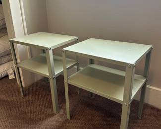 Pair of Light Green Knarrevik Side Tables by Ikea